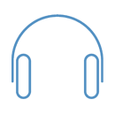 Outline of headphones