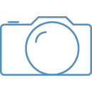 Outline graphic of a camera
